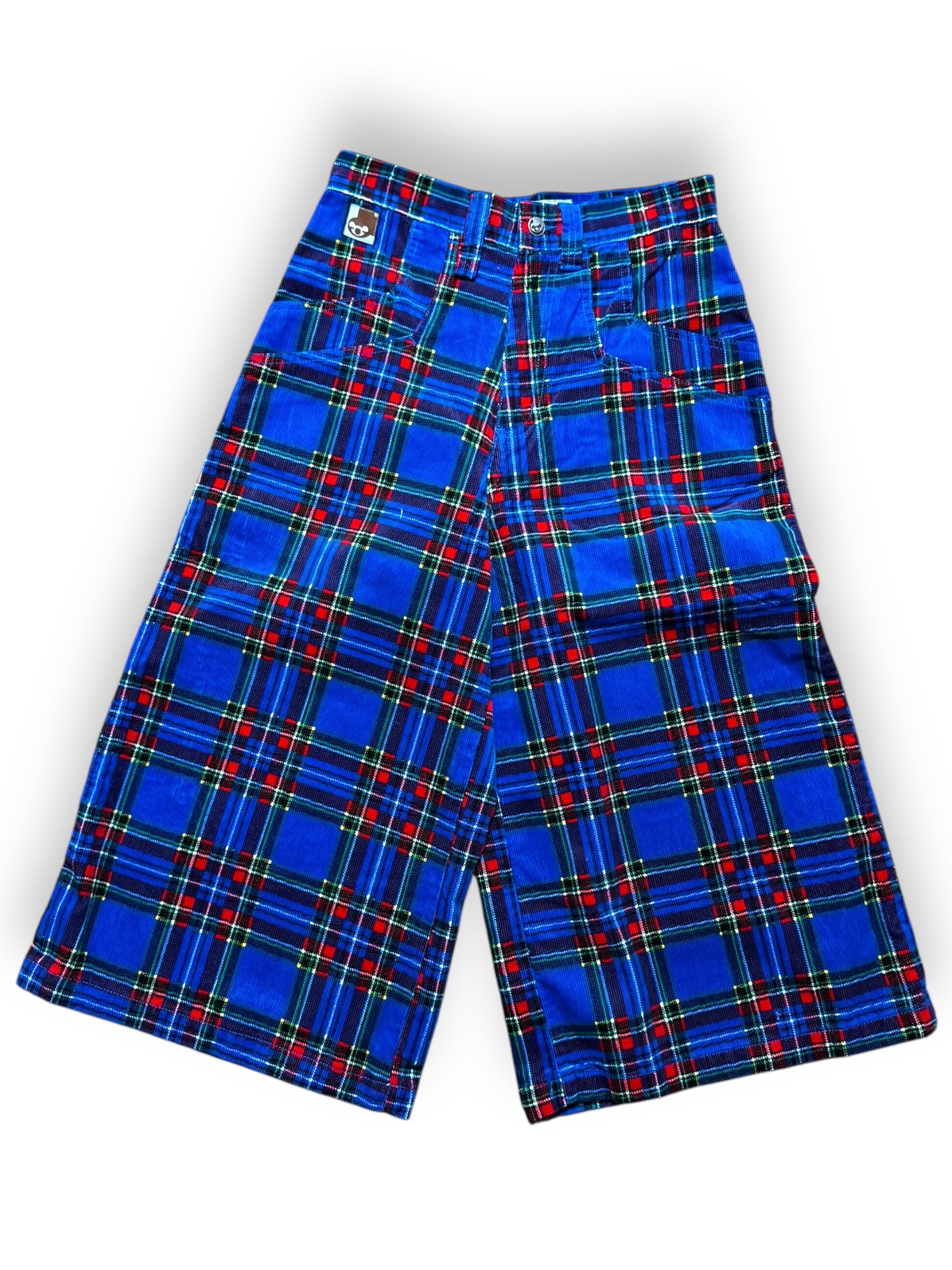 Short baggy tartan bleu deadstock