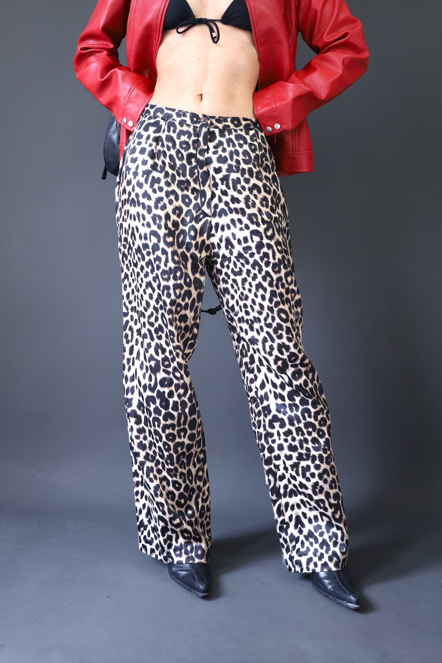 Pantalon flare léopard