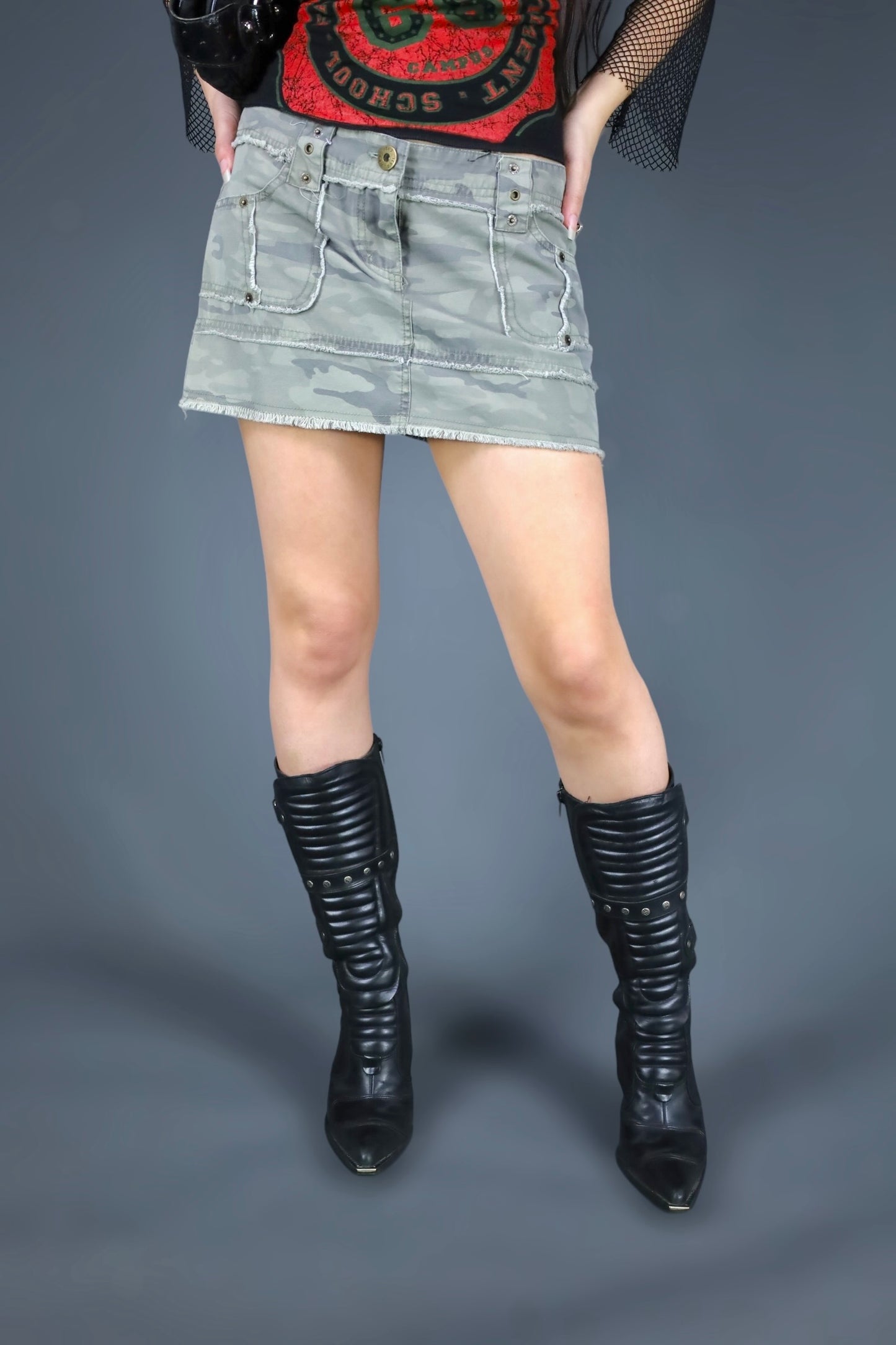 Mini jupe camouflage