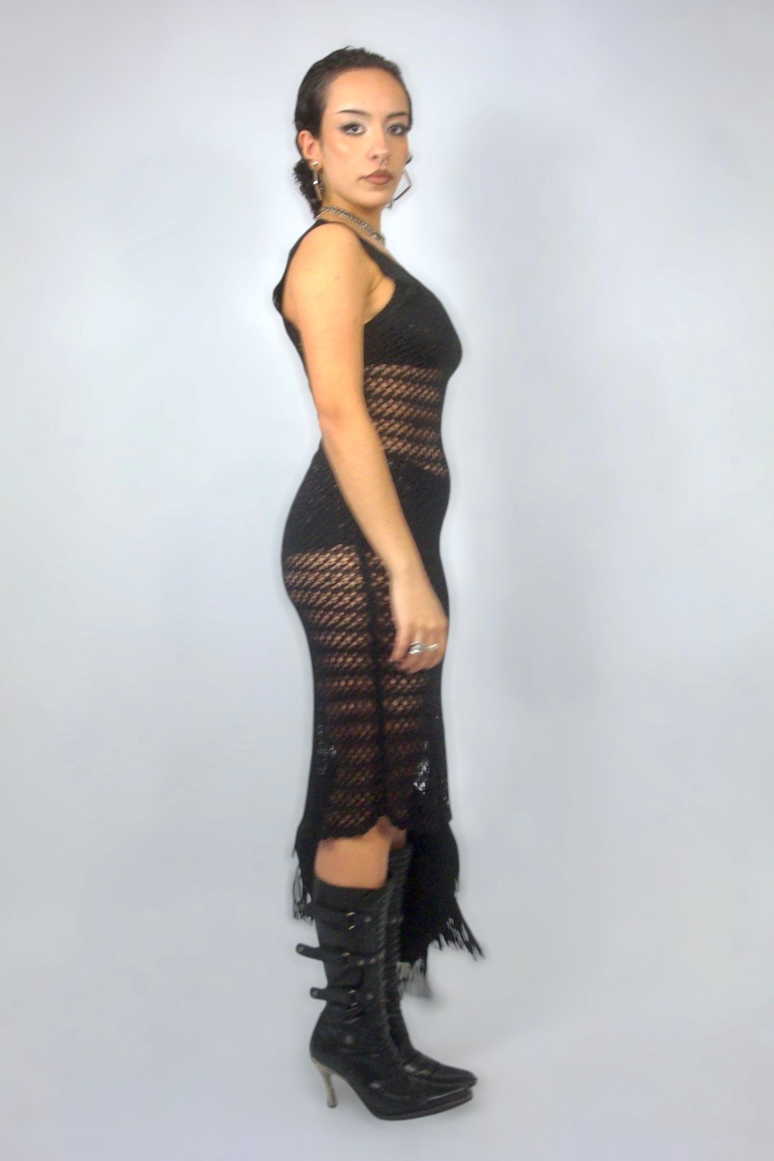 Robe en maille noire