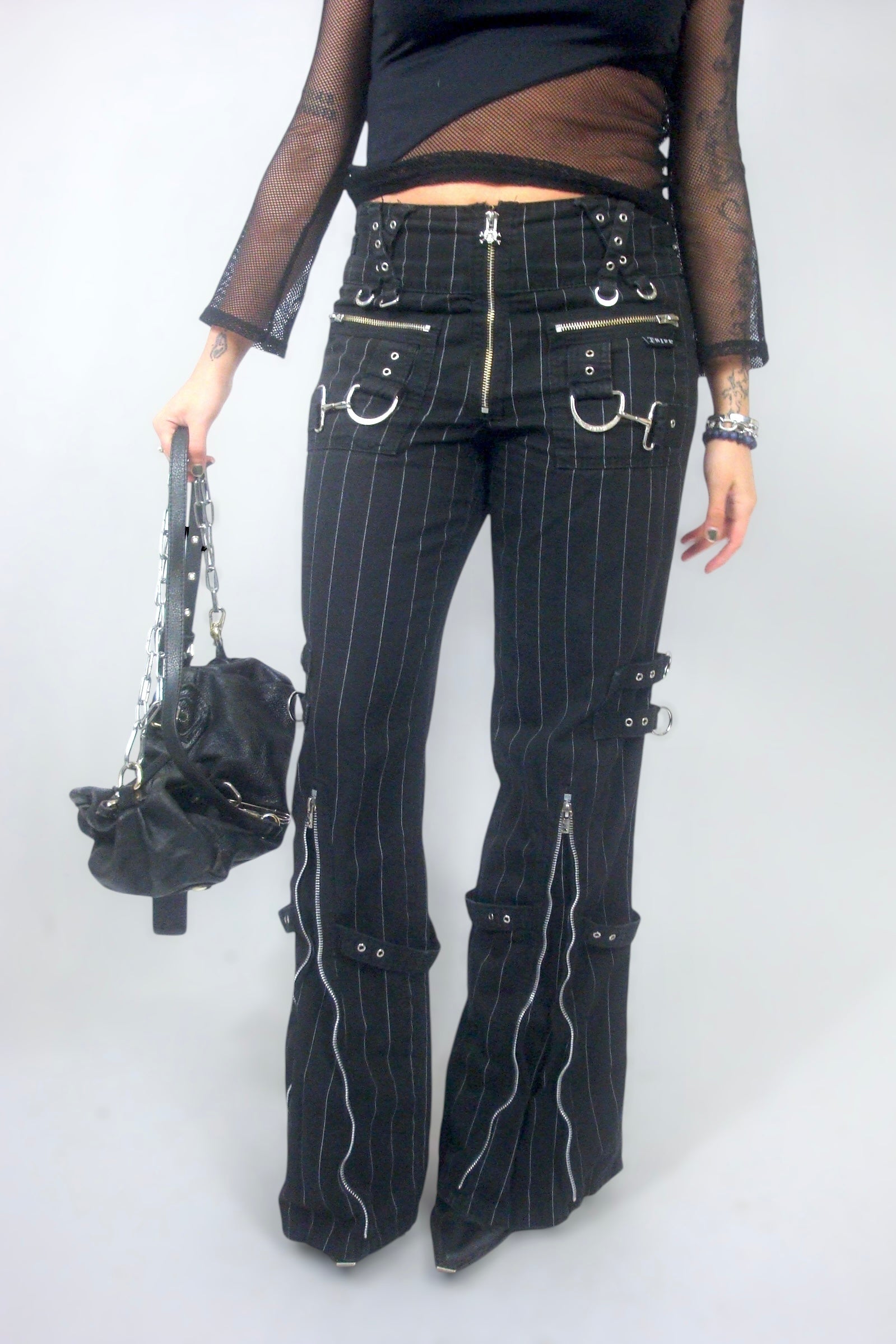 Pantalon noir à sangles TRIPP