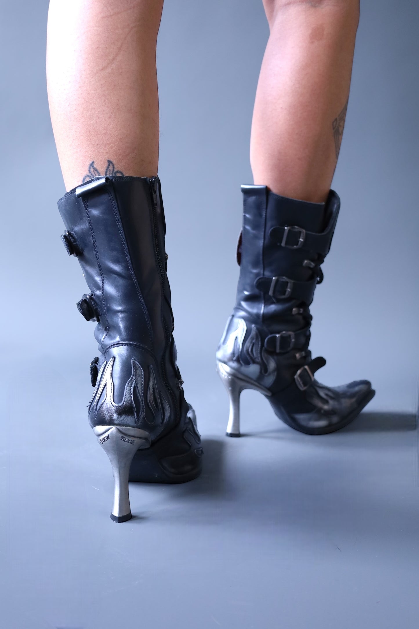 Bottes à flammes New Rock