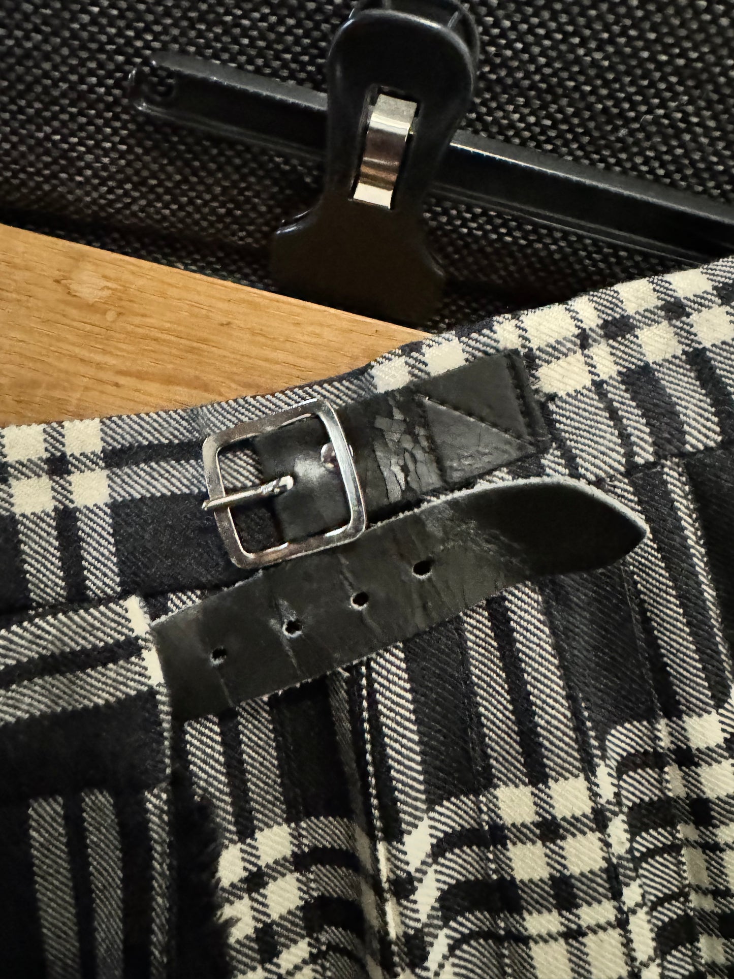 Kilt long à carreaux noirs