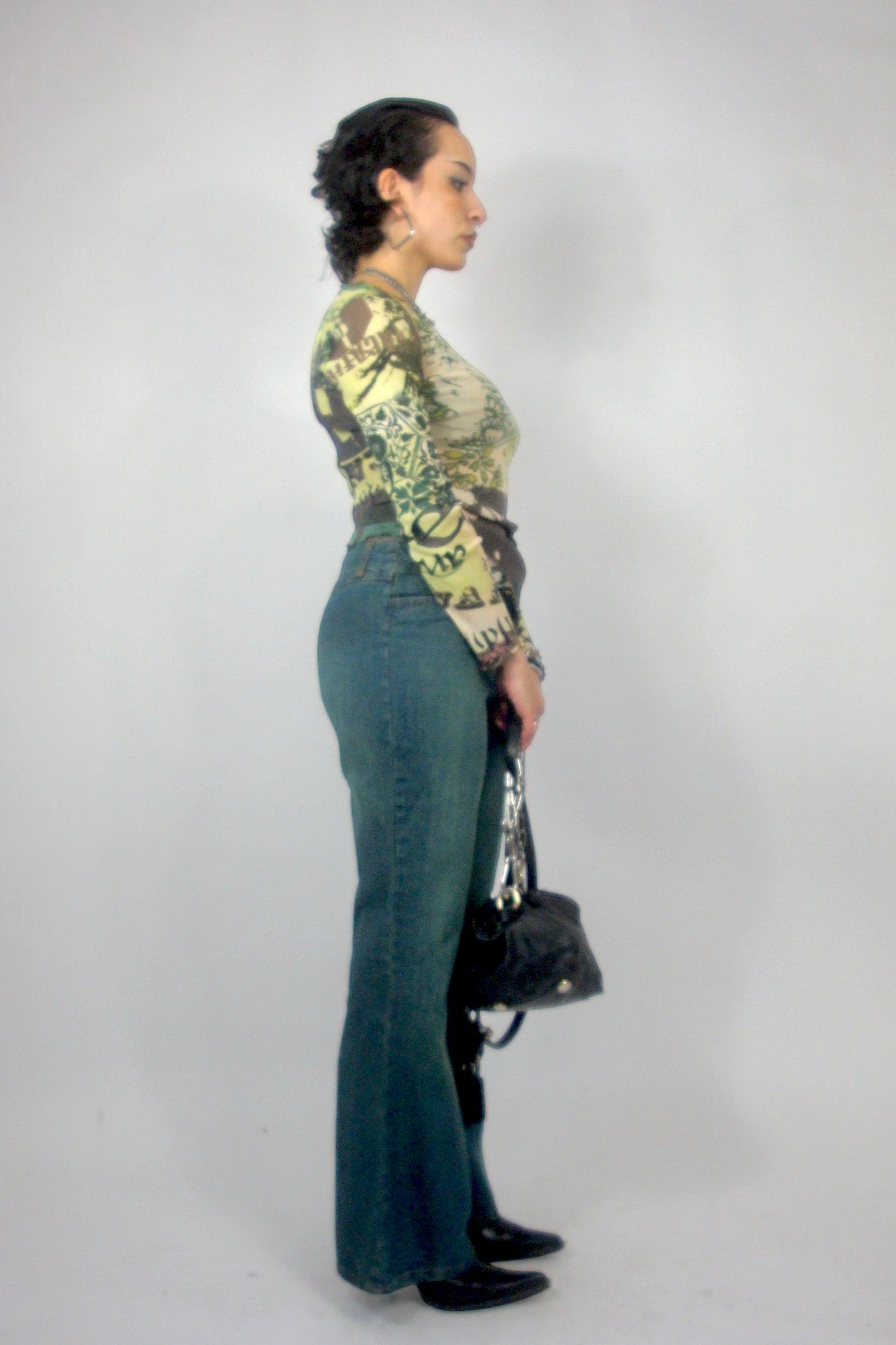 Jean flare délavé