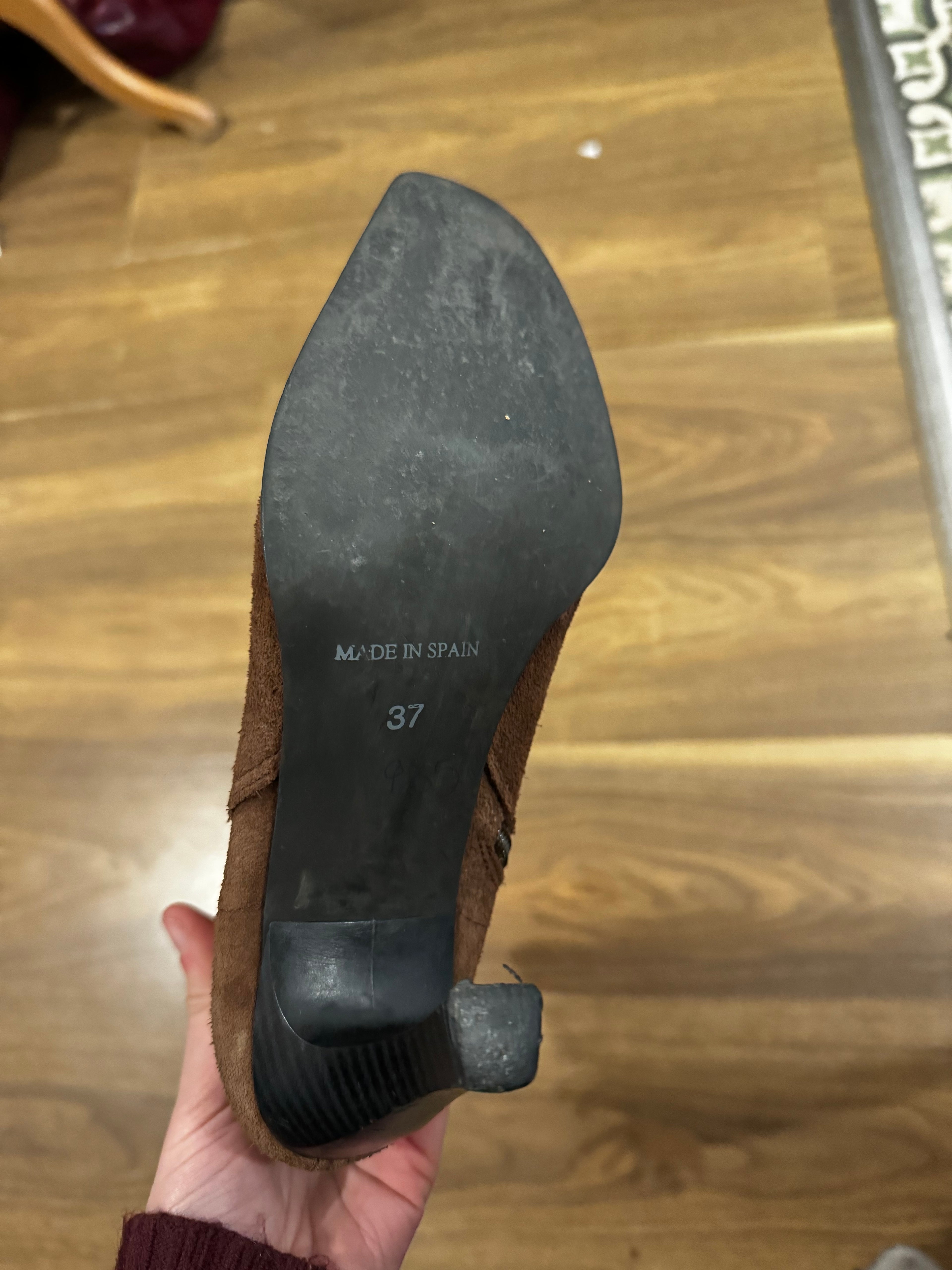 Botte à franges en daim marron