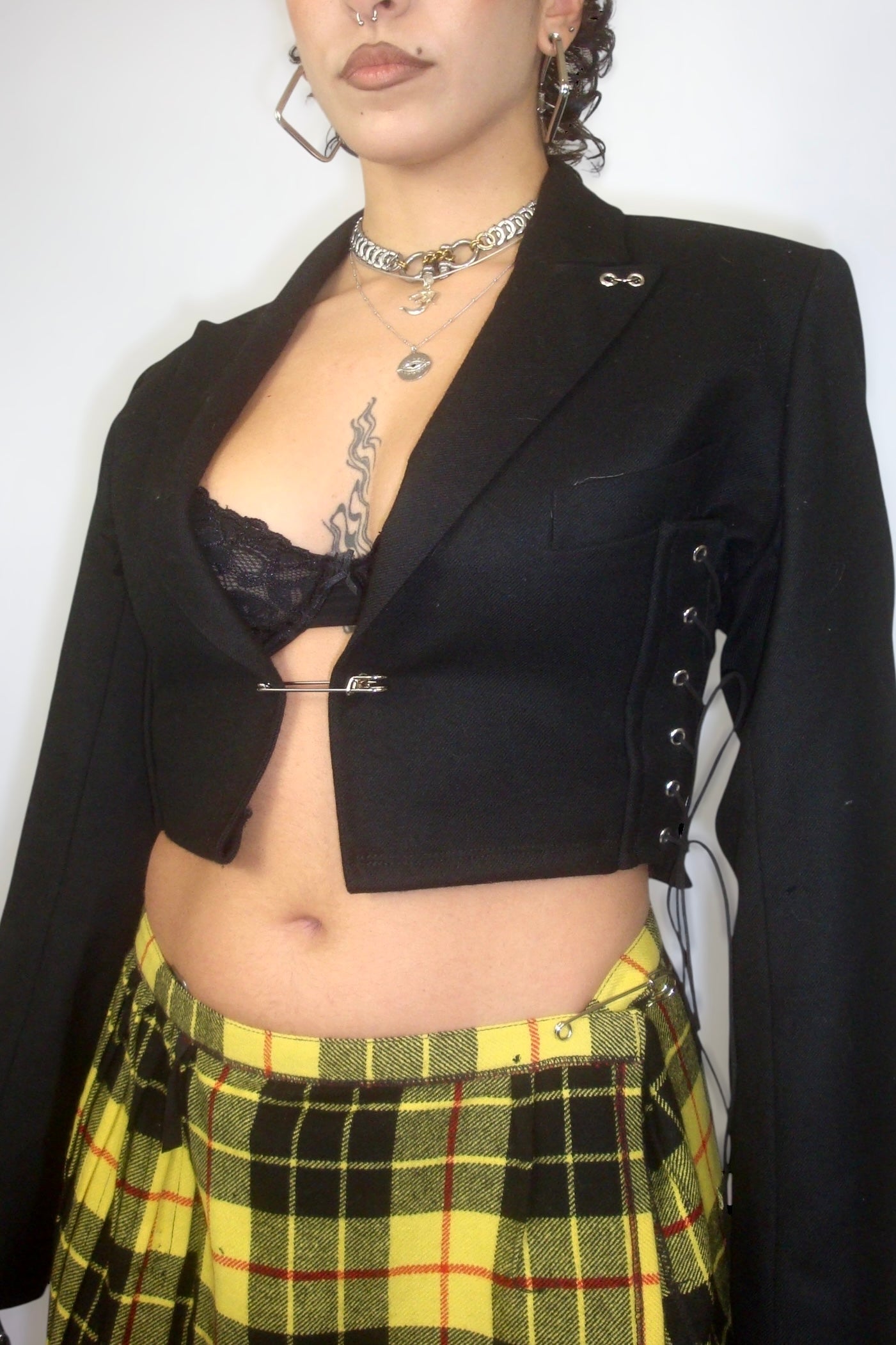 Veste Blazer court à lacets