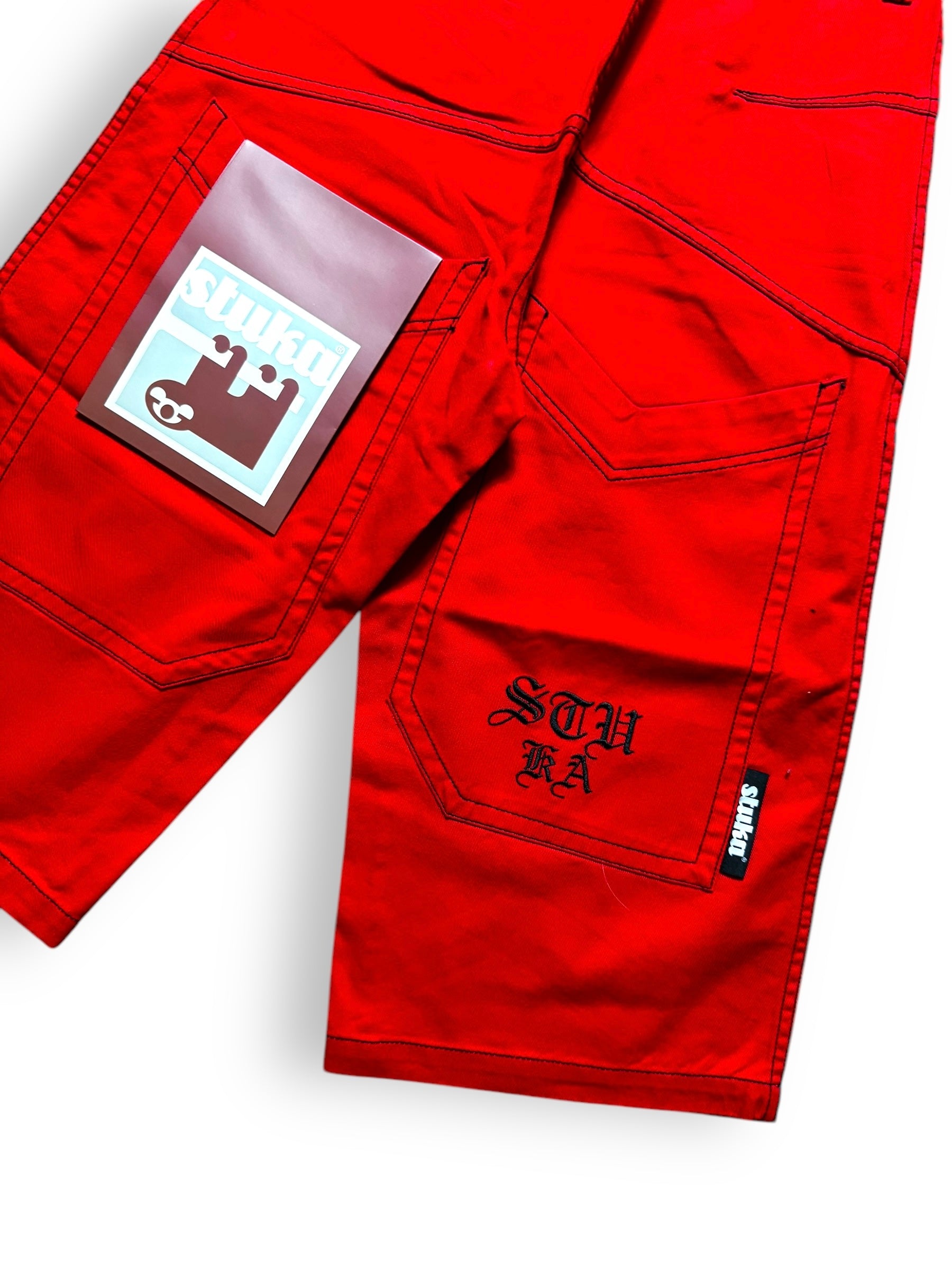 Short baggy rouge deadstock