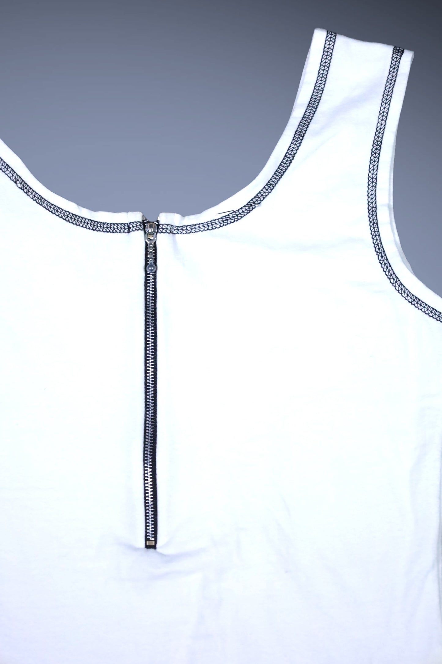 Débardeur blanc à zip
