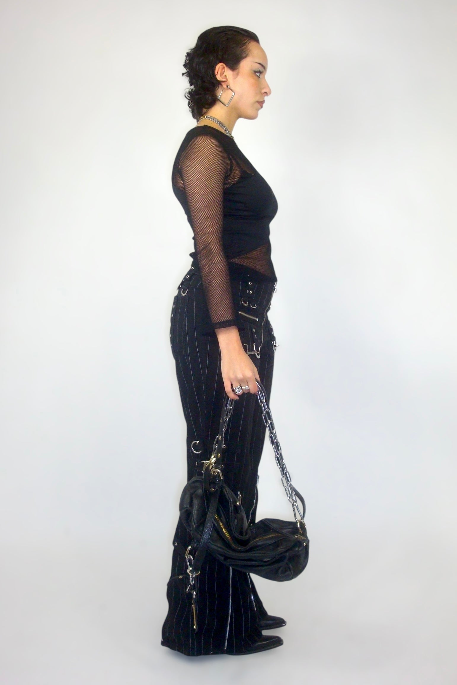 Pantalon noir à sangles TRIPP