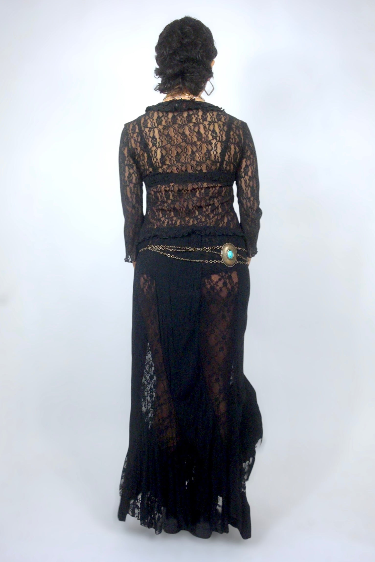 Chemise en dentelle noire