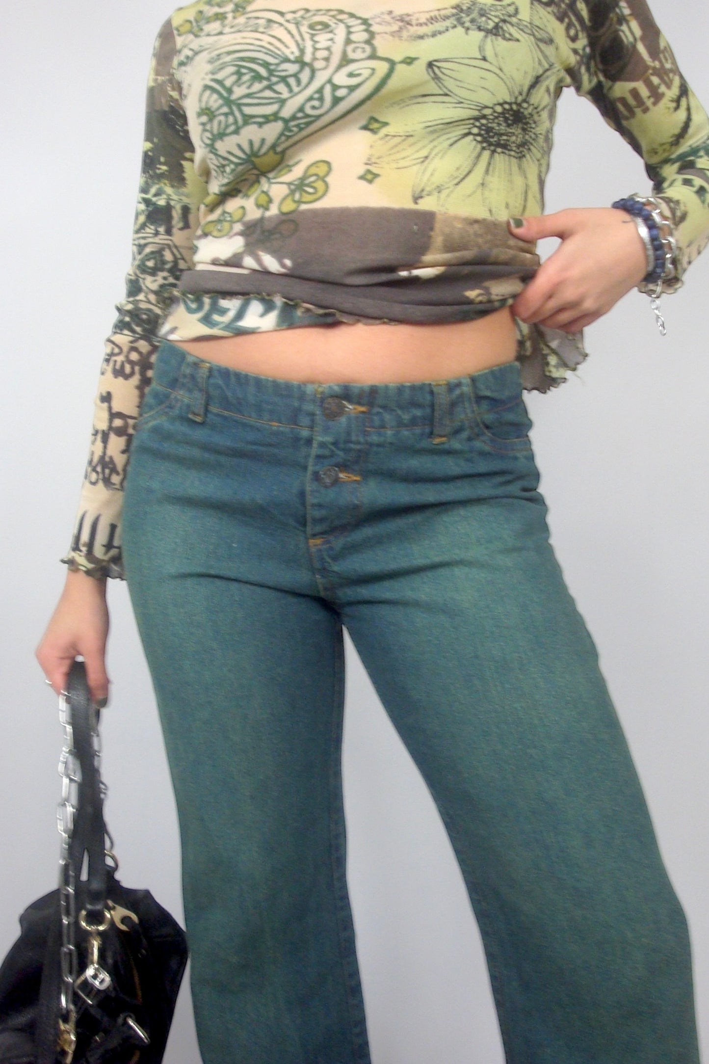 Jean flare délavé