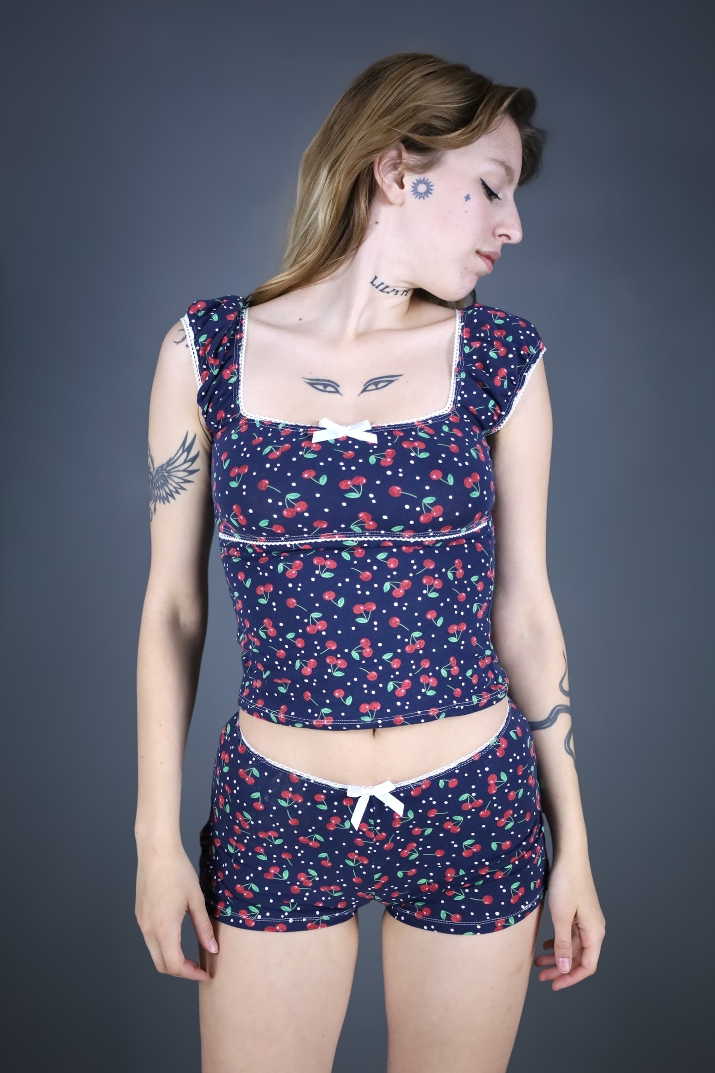 Ensemble top babydoll + mini short Ambre