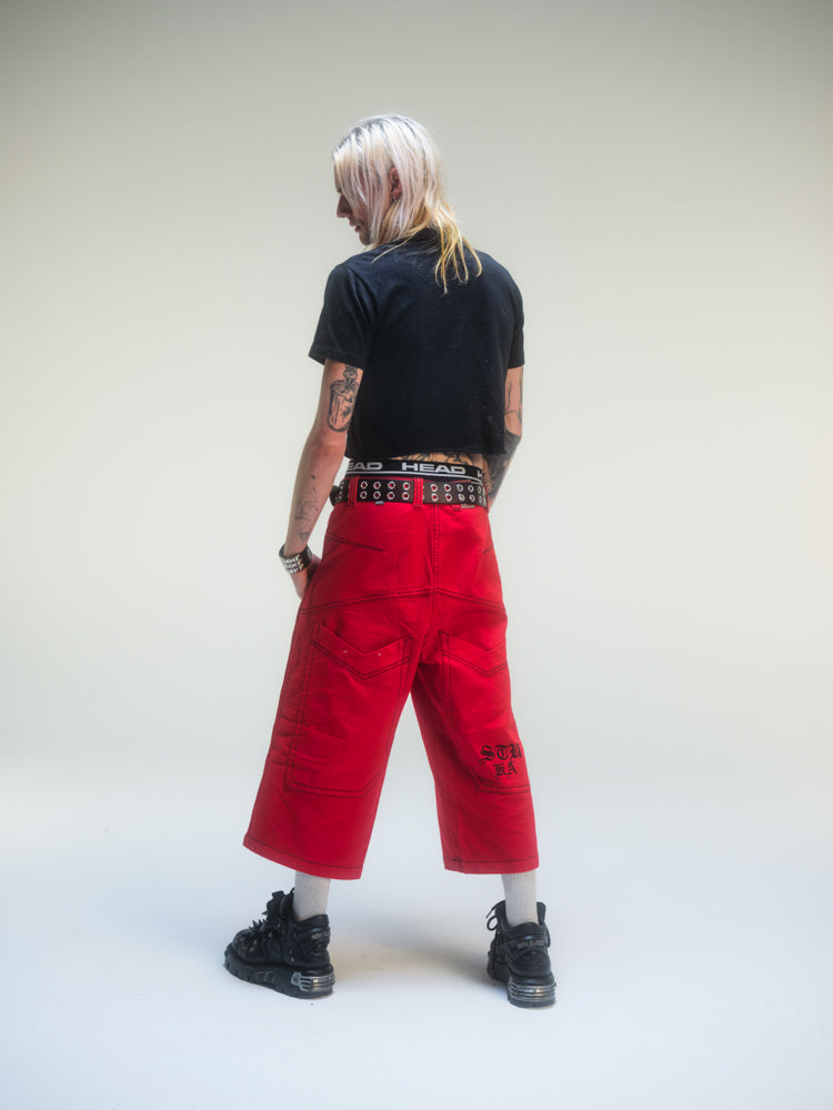 Short baggy rouge deadstock