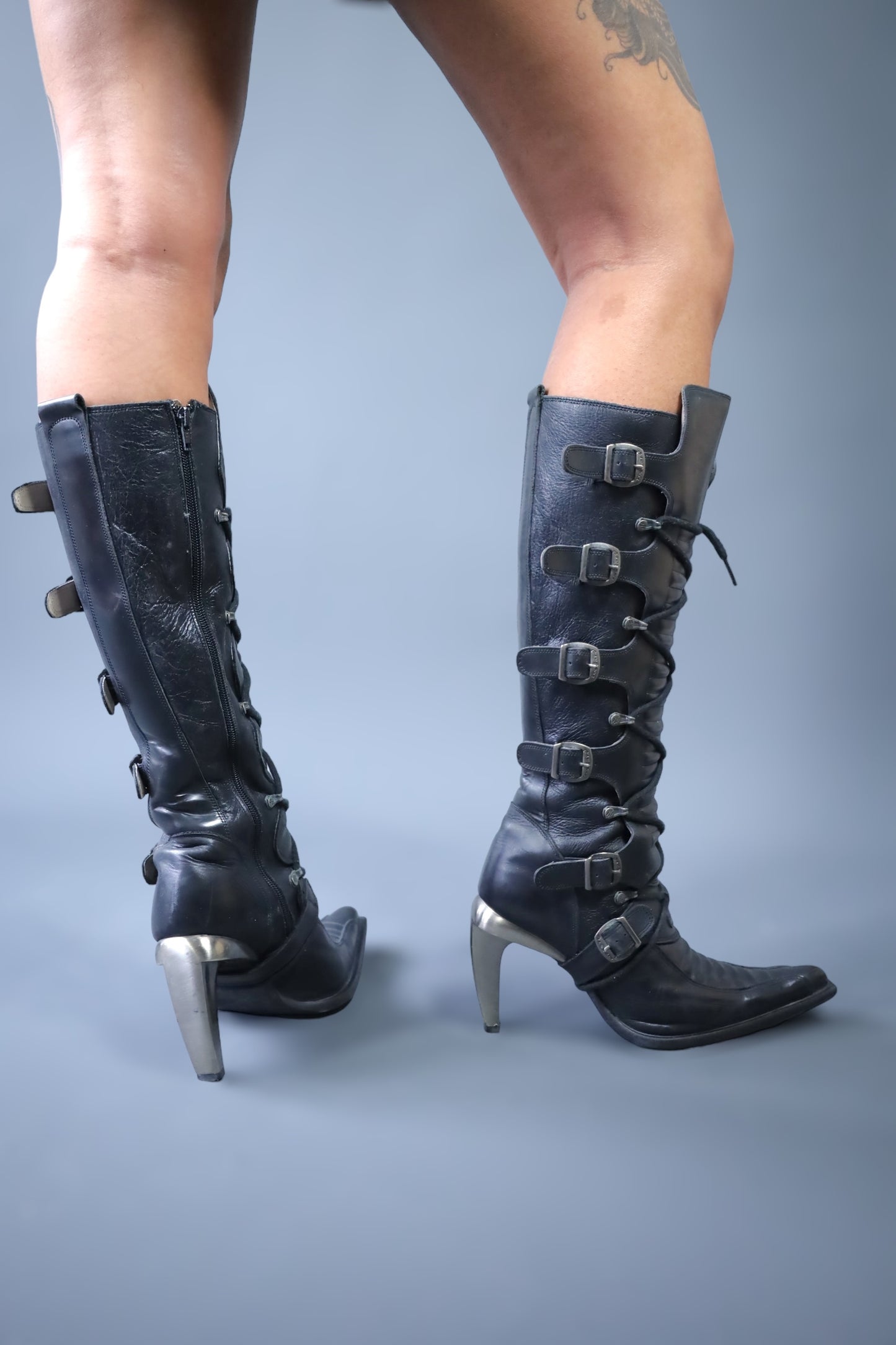 Bottes pointues noire New Rock