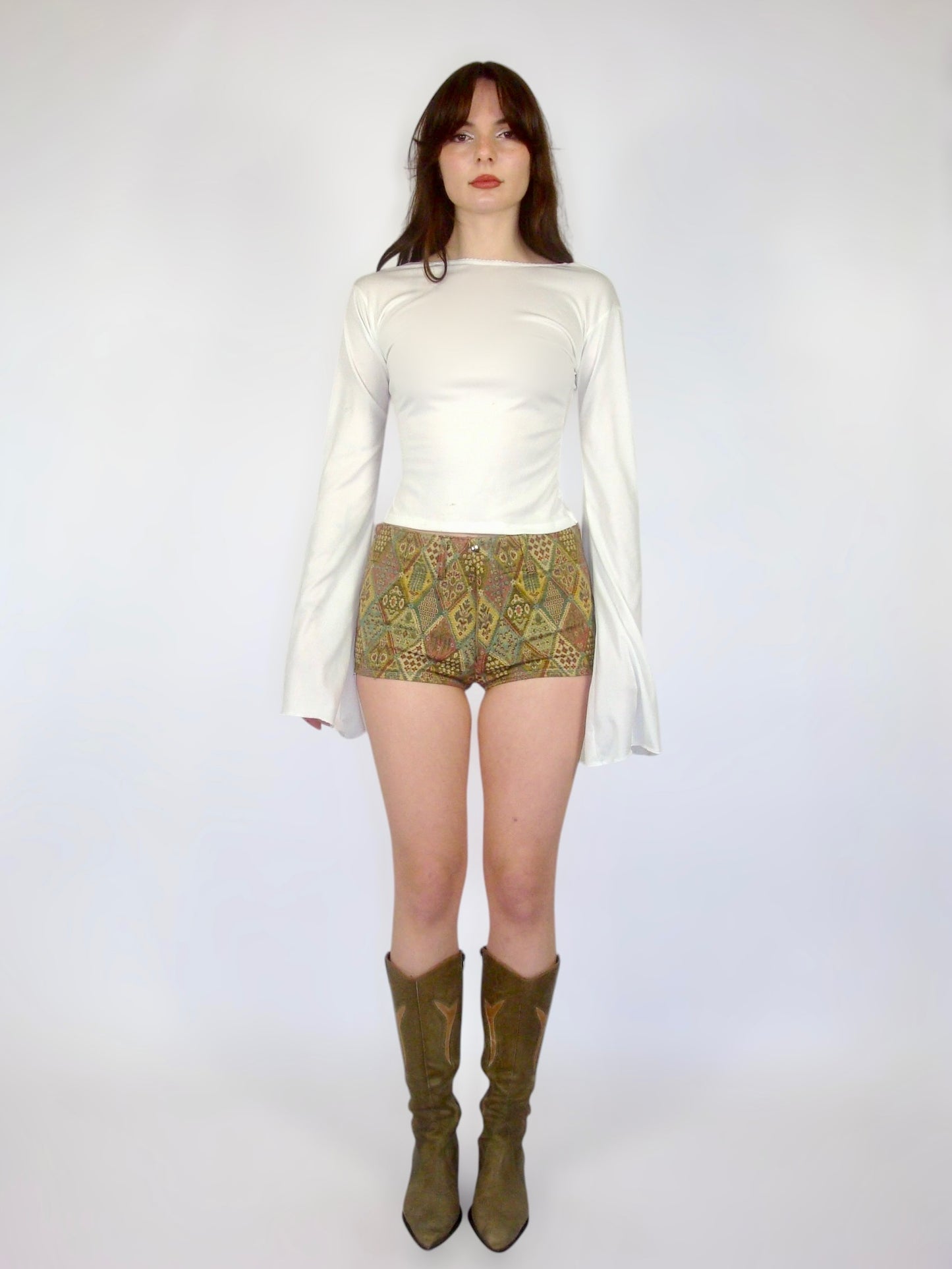 Bottes Santiags kaki