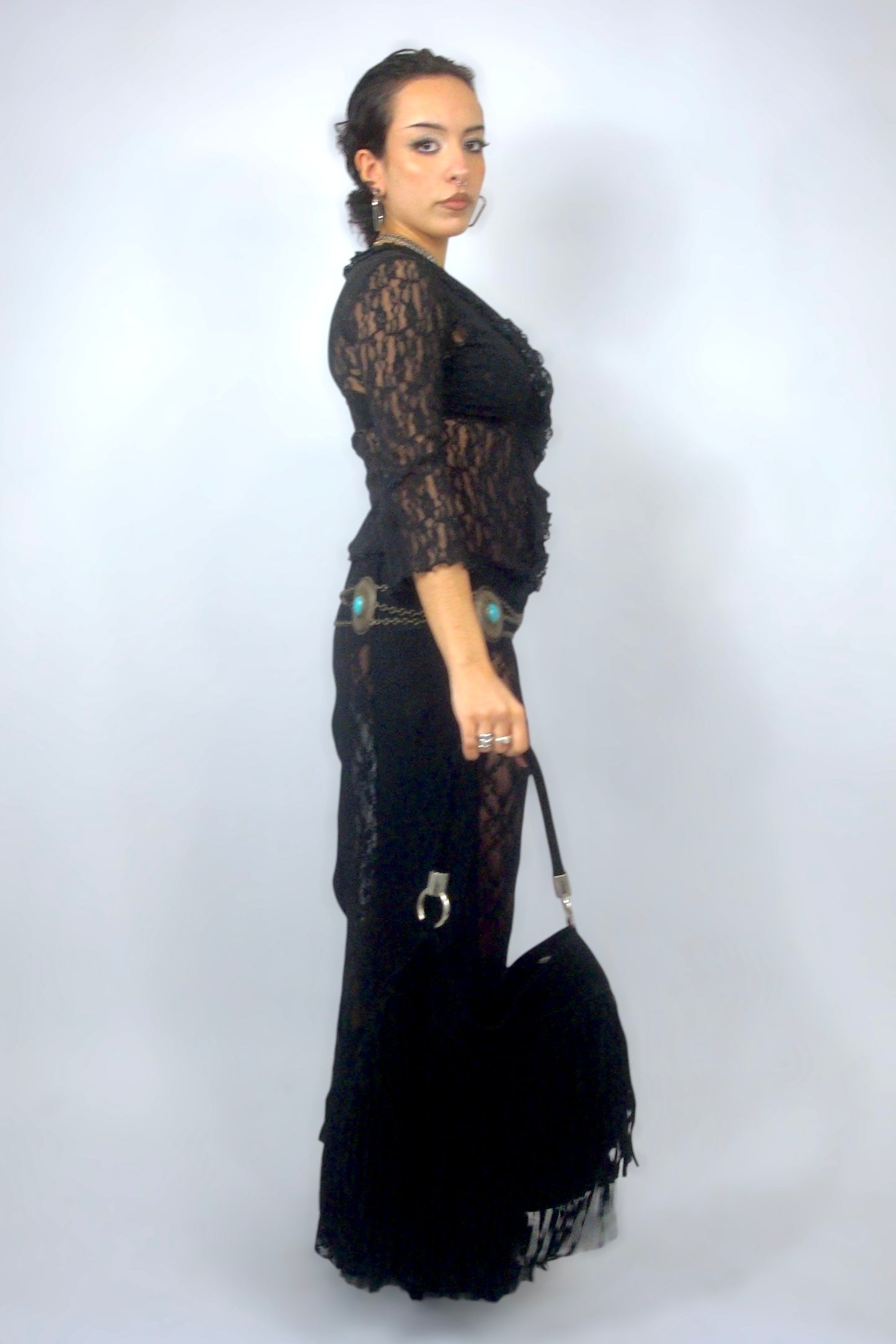 Chemise en dentelle noire