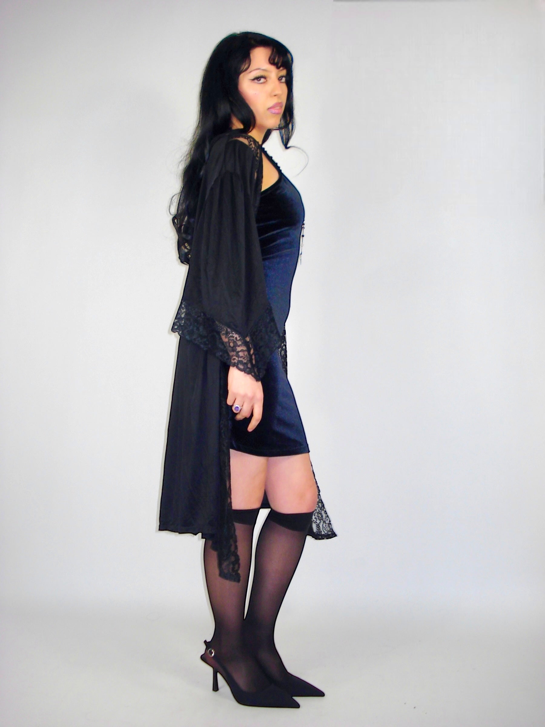 Mini robe en velours noire