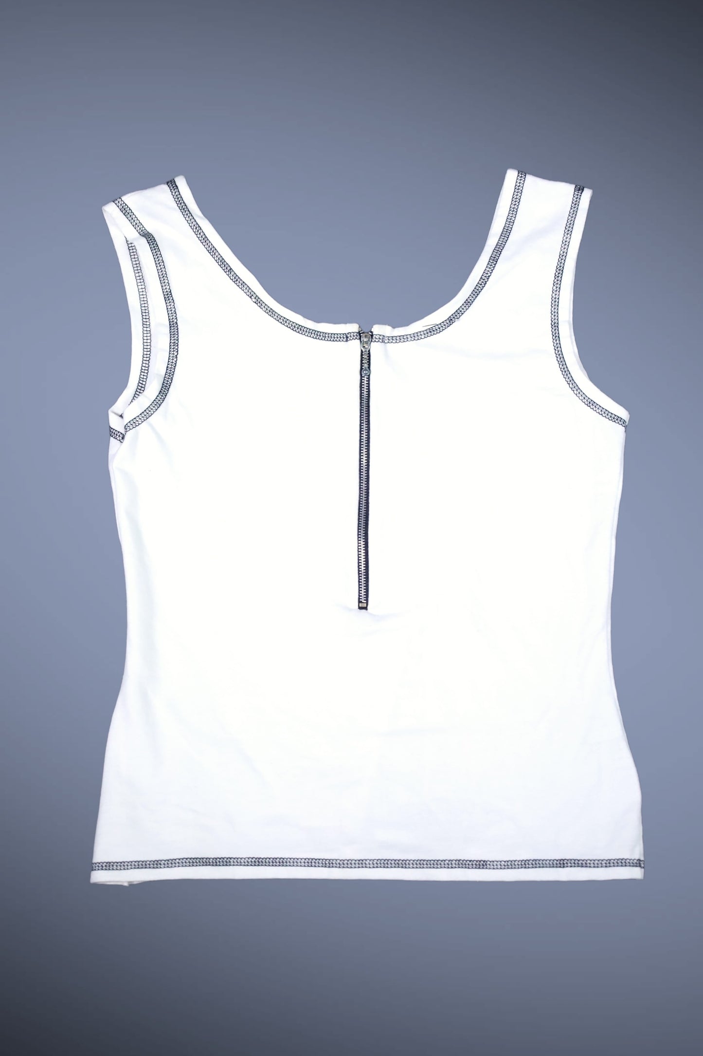 Débardeur blanc à zip