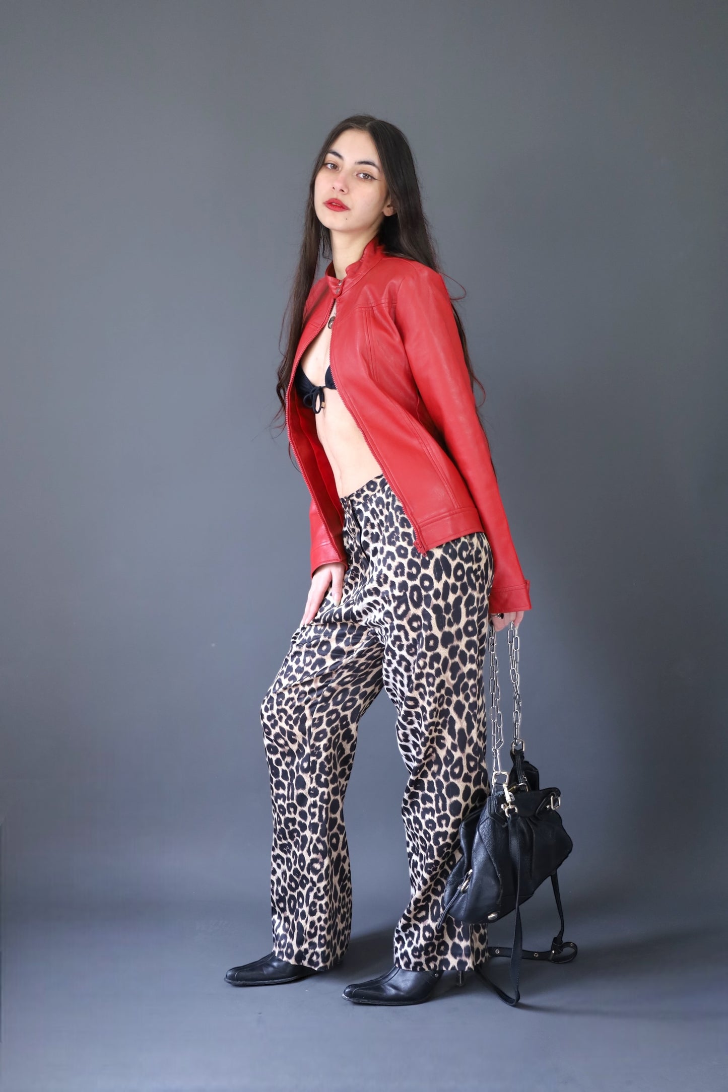 Pantalon flare léopard