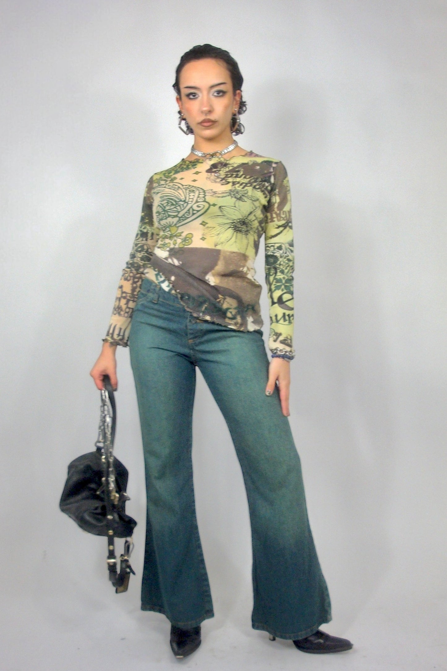 Jean flare délavé