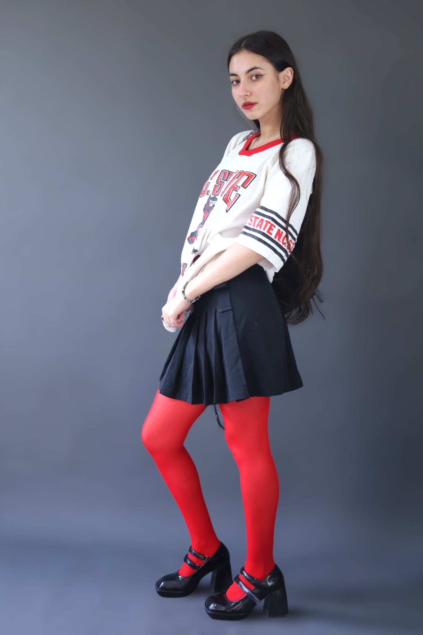 Jersey blanc et rouge
