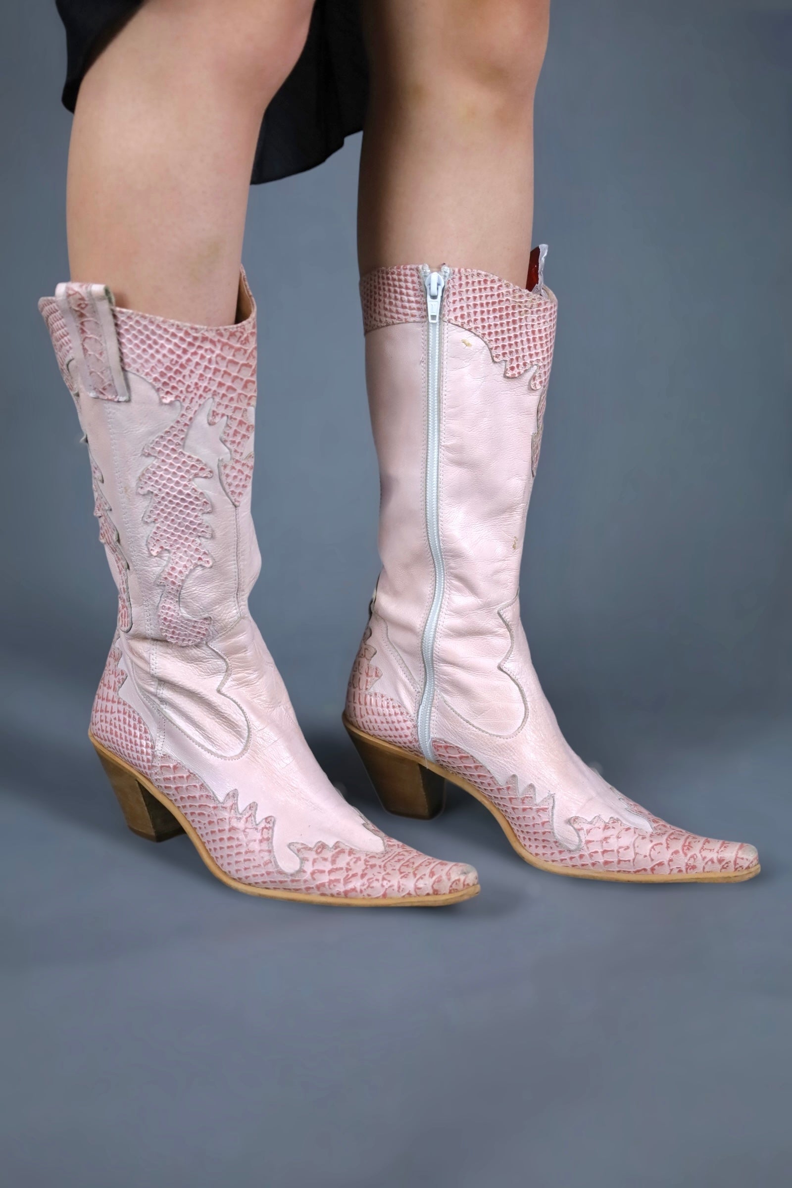 Bottes Santiag rose python Retro Satanas