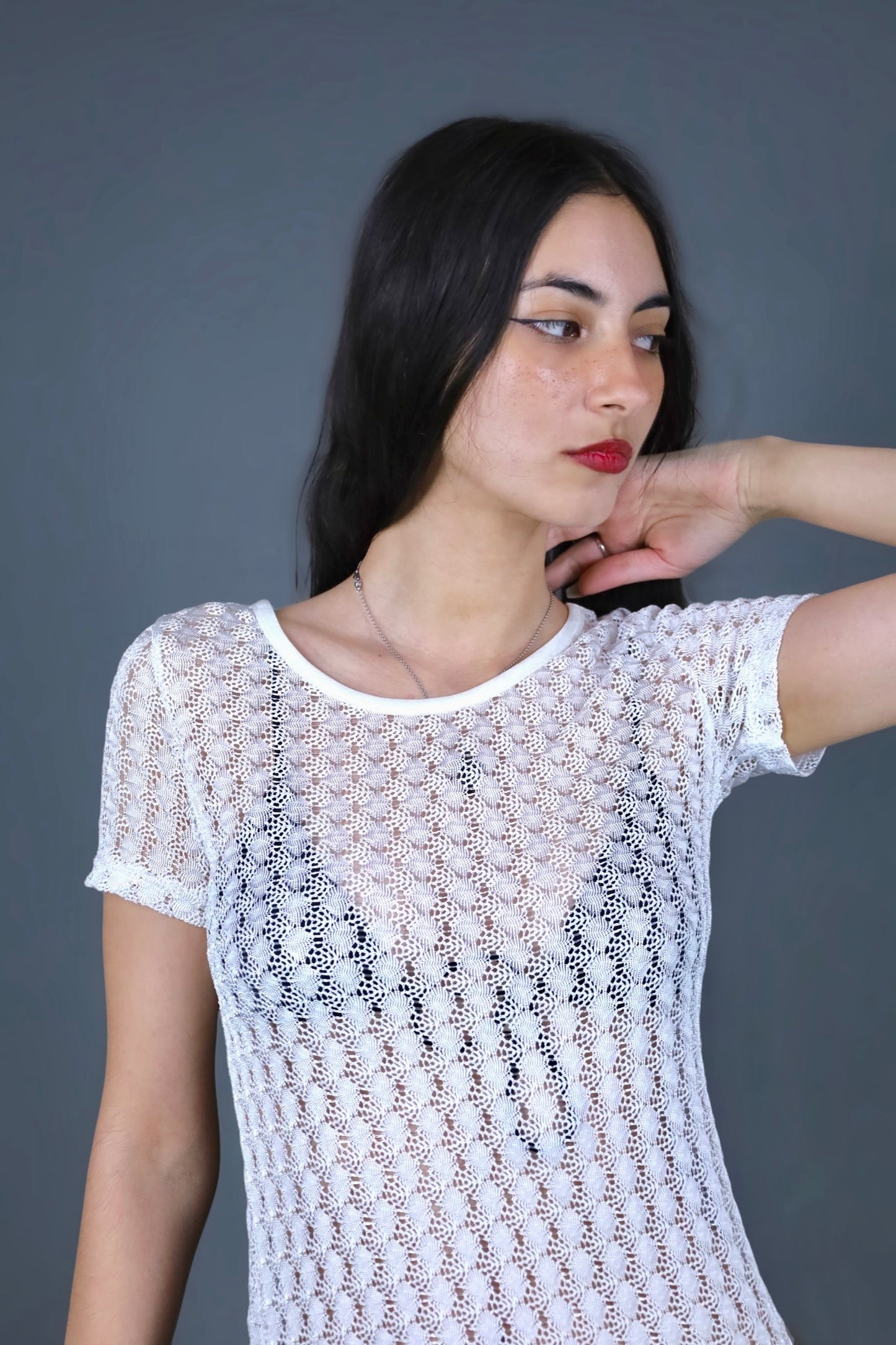 Robe en dentelle blanche