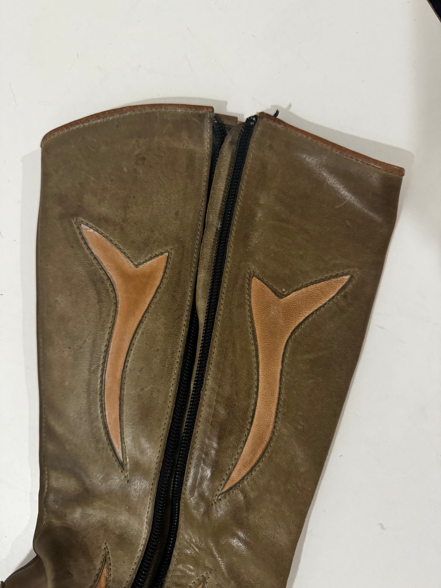 Bottes Santiags kaki