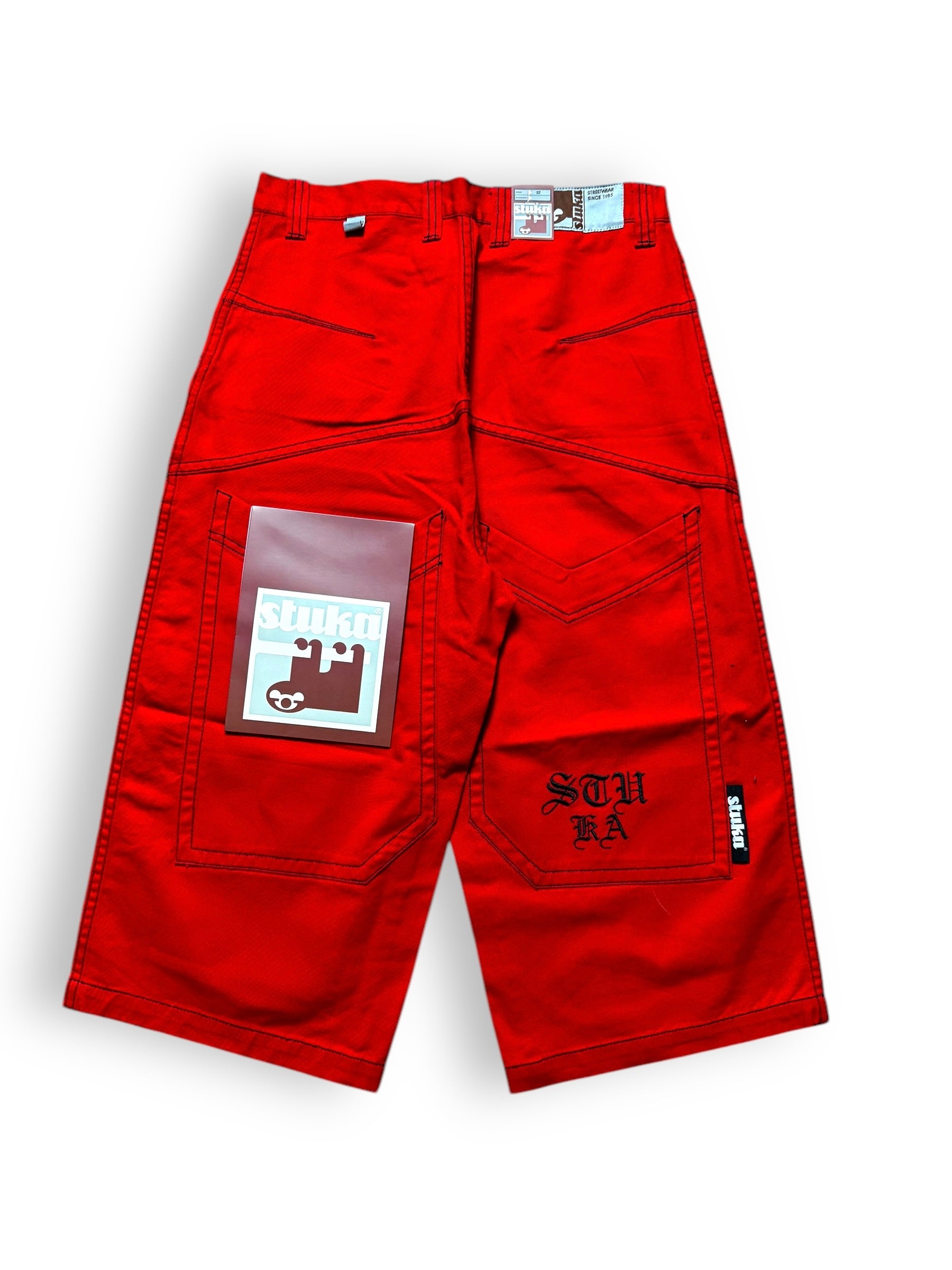 Short baggy rouge deadstock