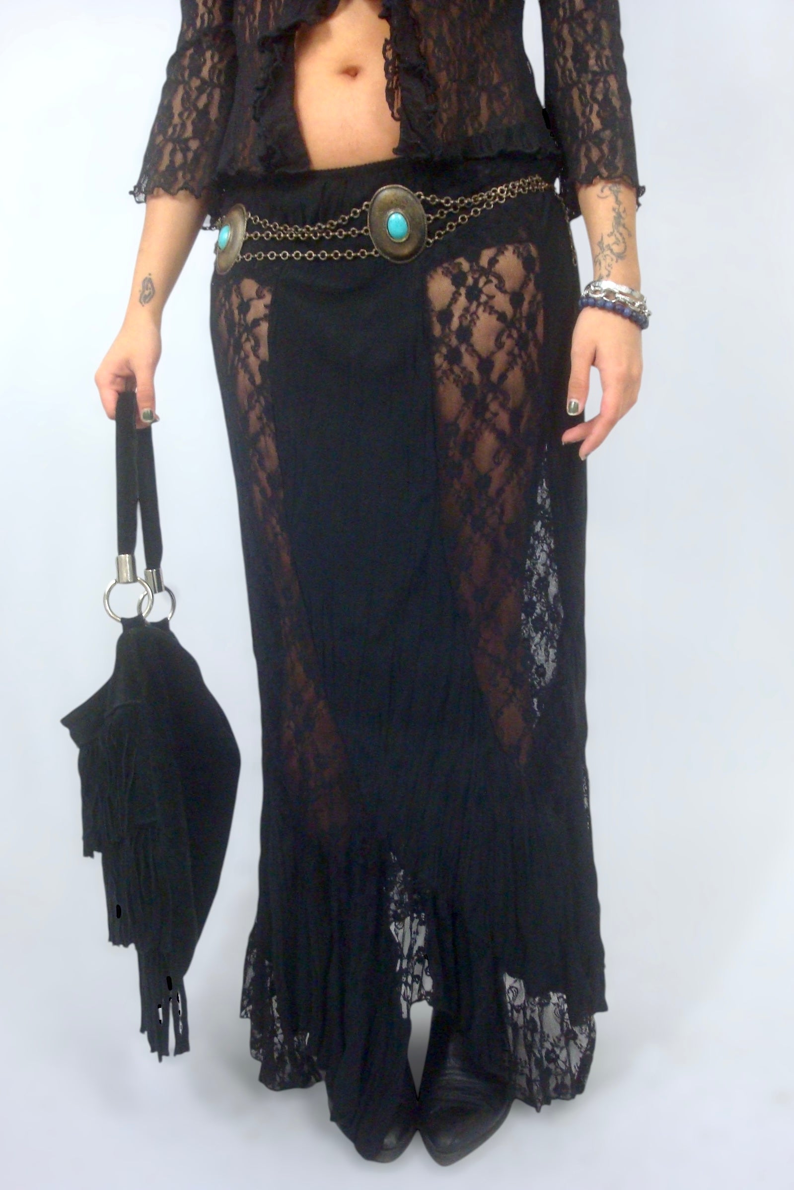 Jupe en dentelle noire