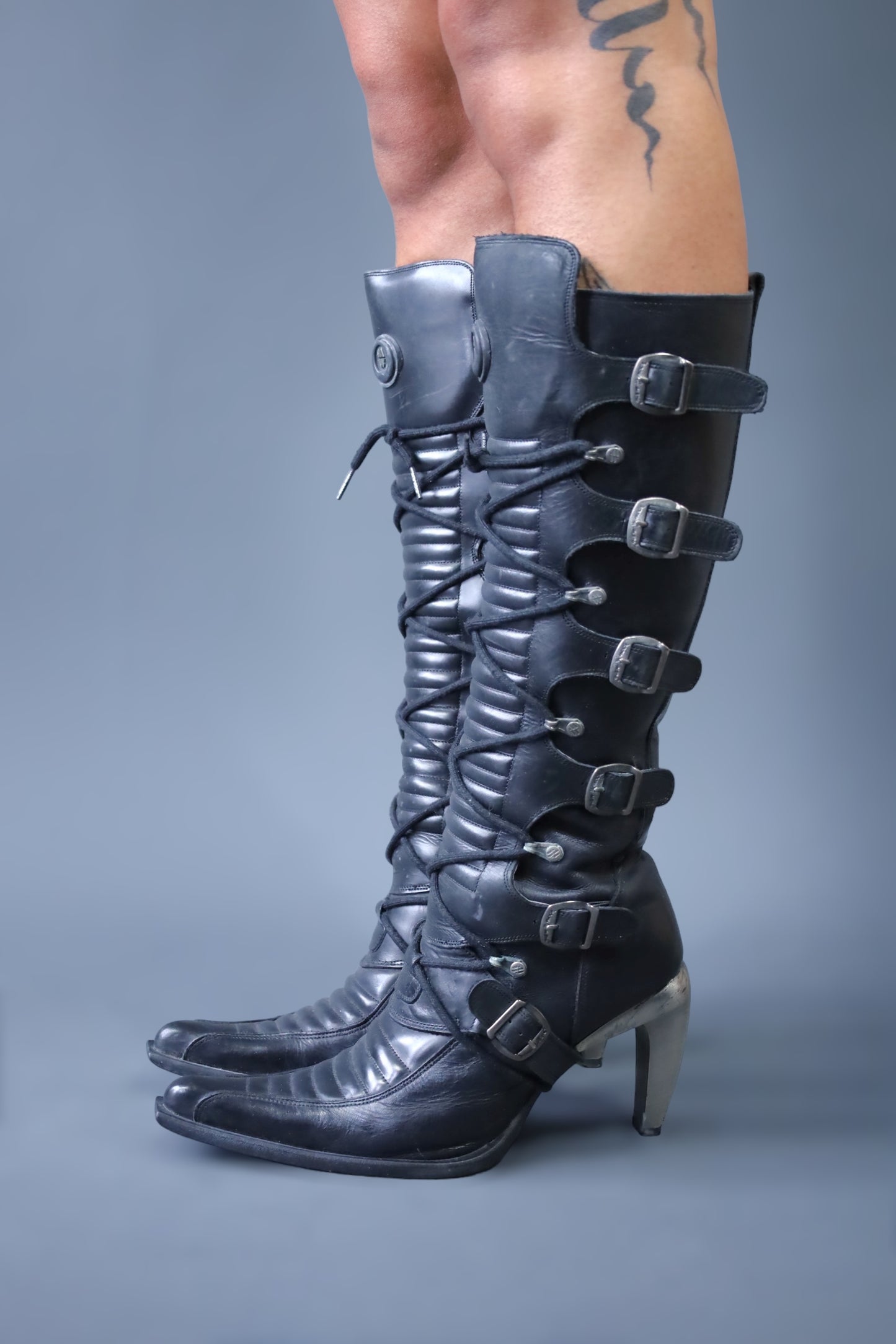 Bottes pointues noire New Rock