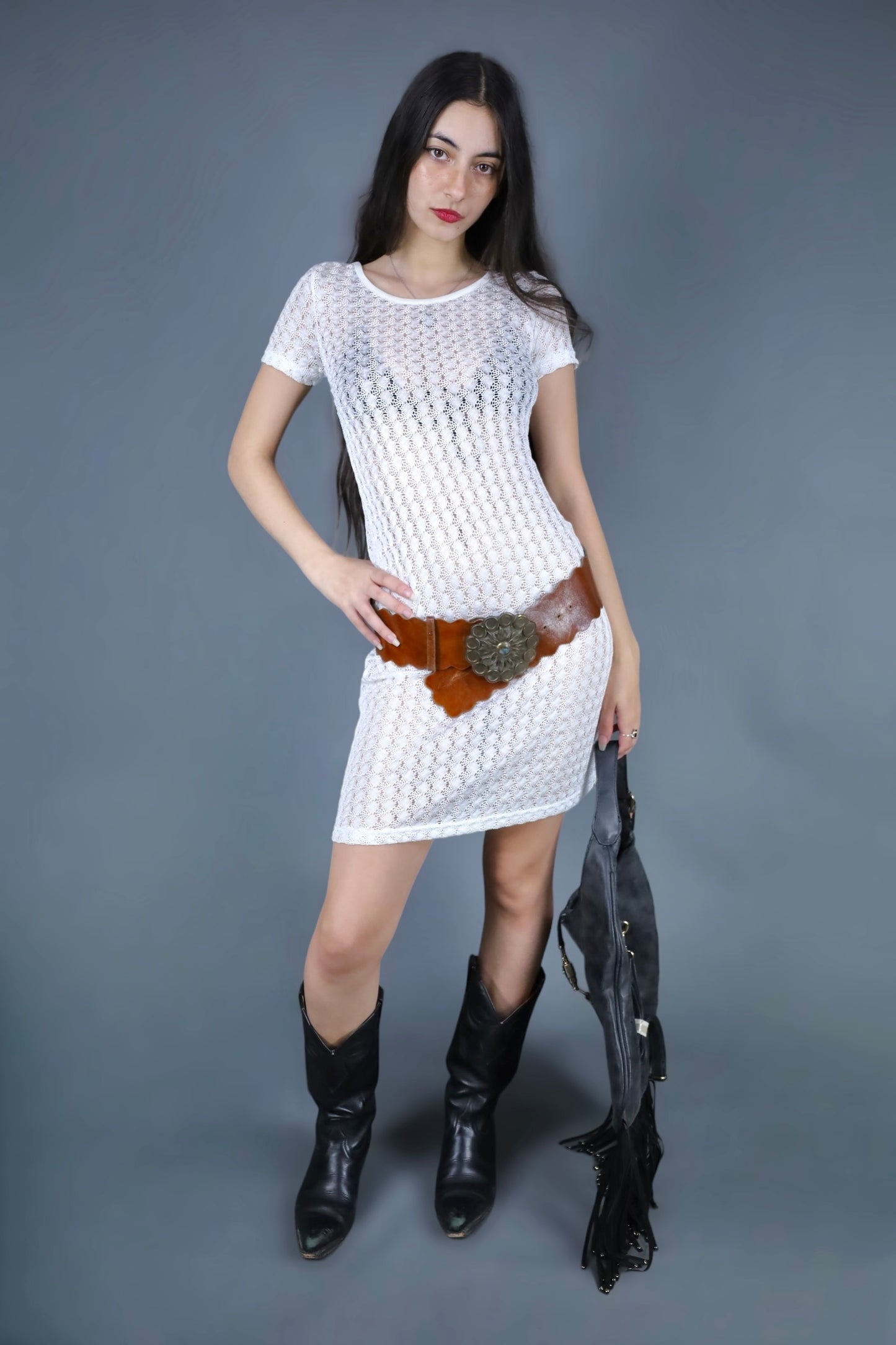 Robe en dentelle blanche