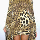 Robe longue léopard dos nu