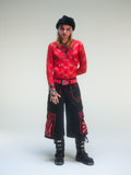 Short baggy noir et rouge deadstock