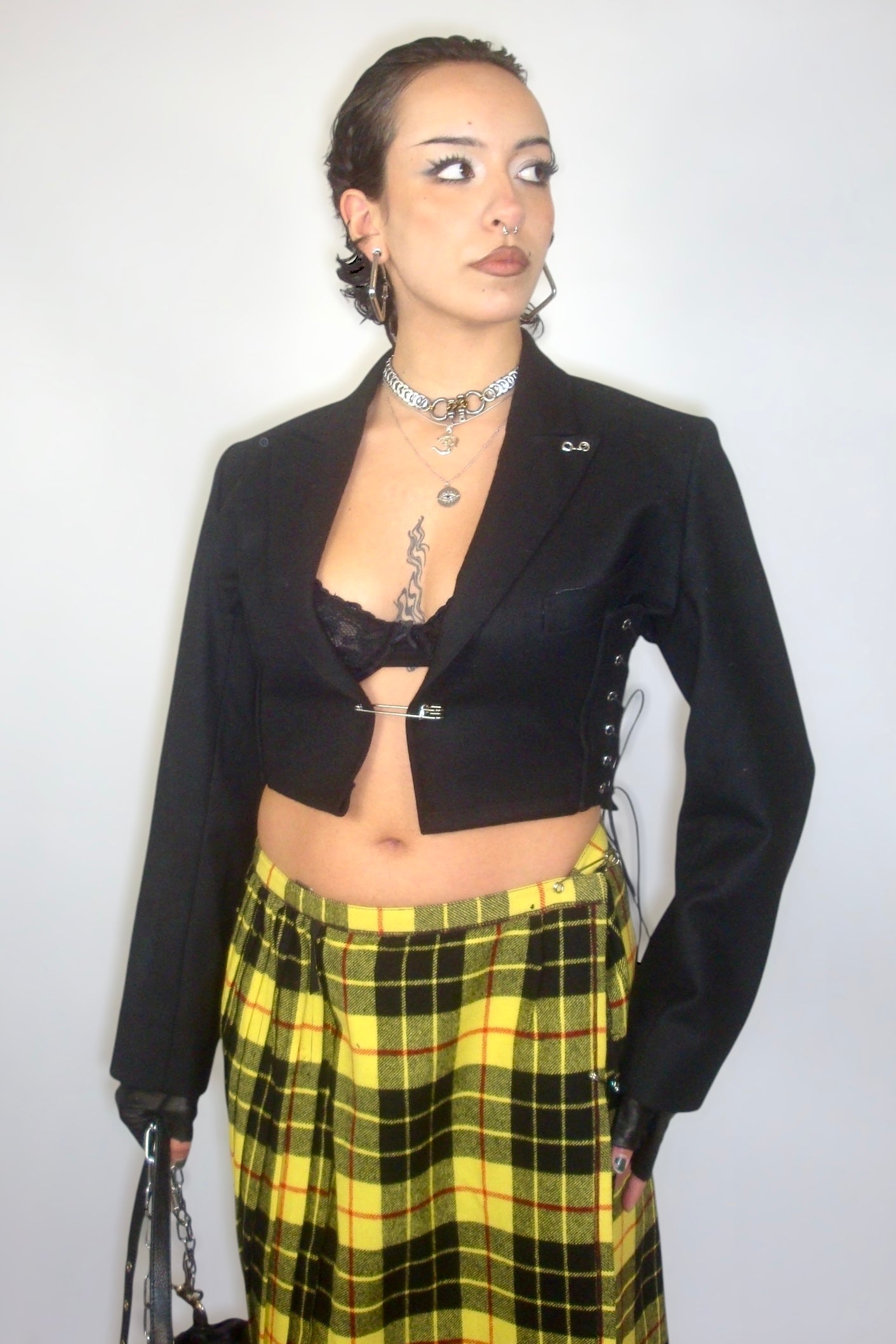Veste Blazer court à lacets