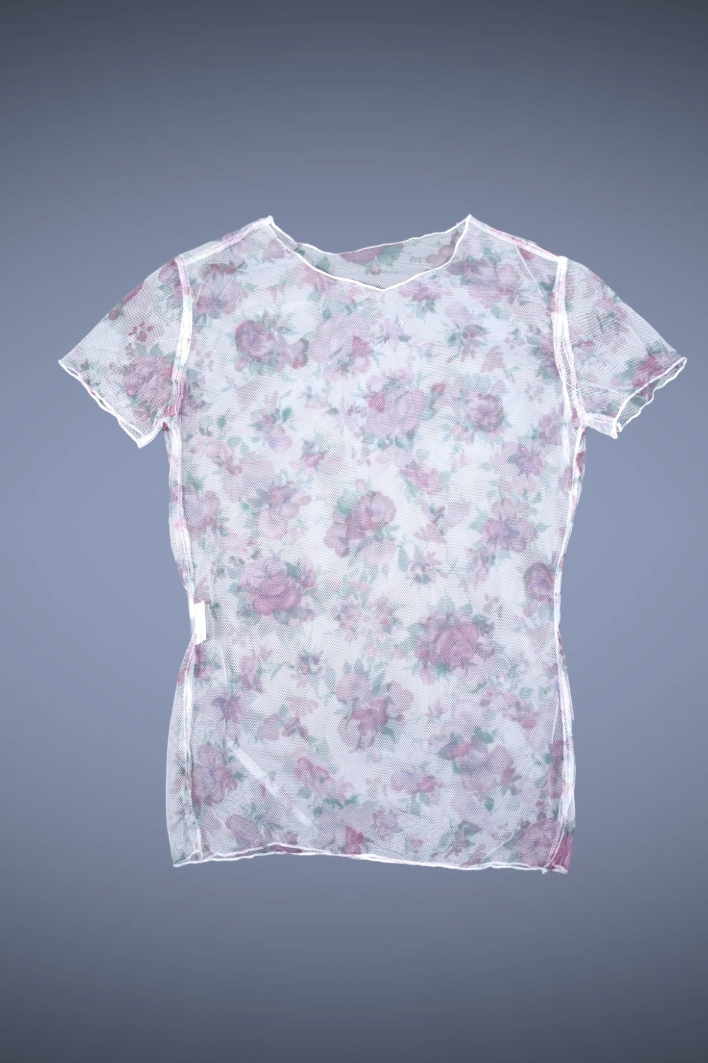 T-shirt en mesh fleuri