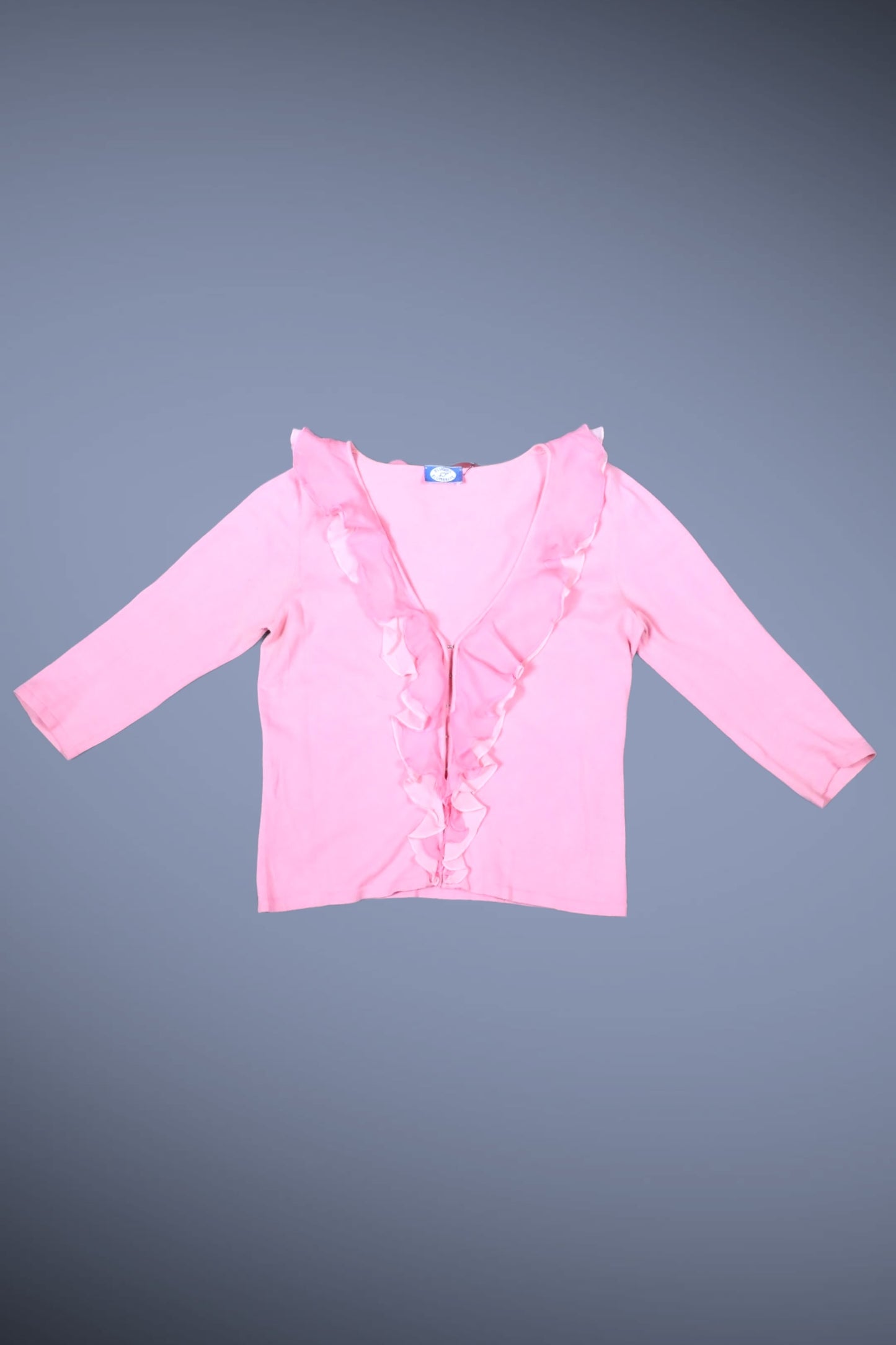 Gilet rose à volants Blumarine