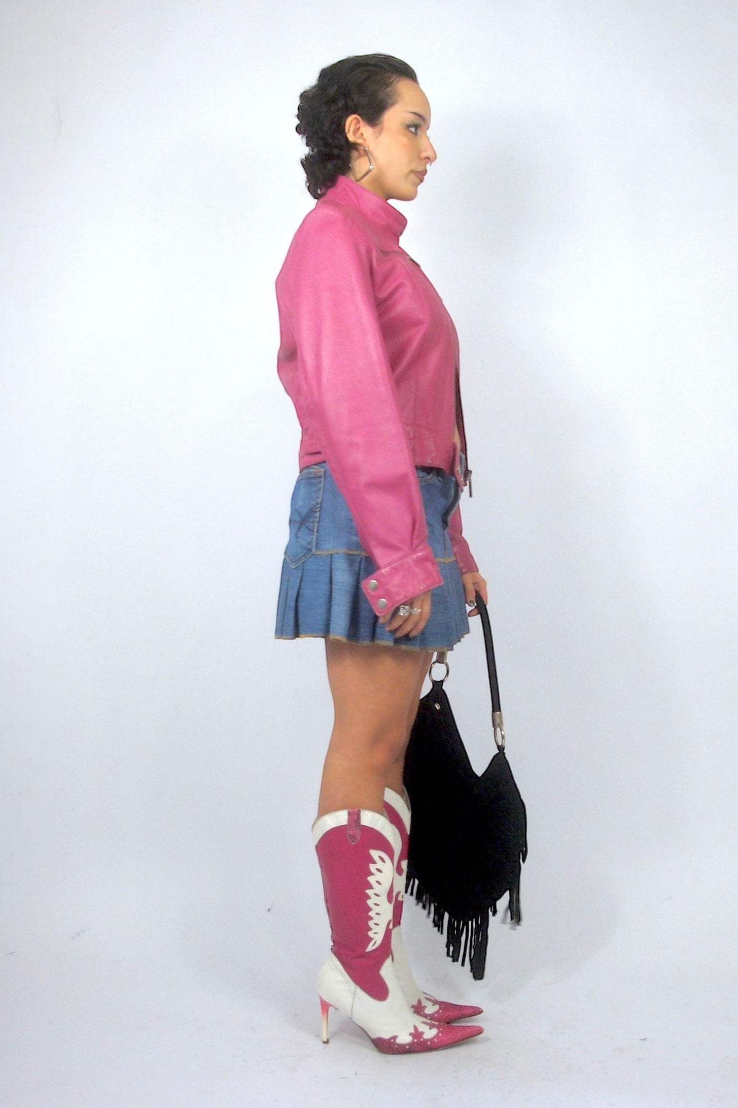 Bottes Santiag rose