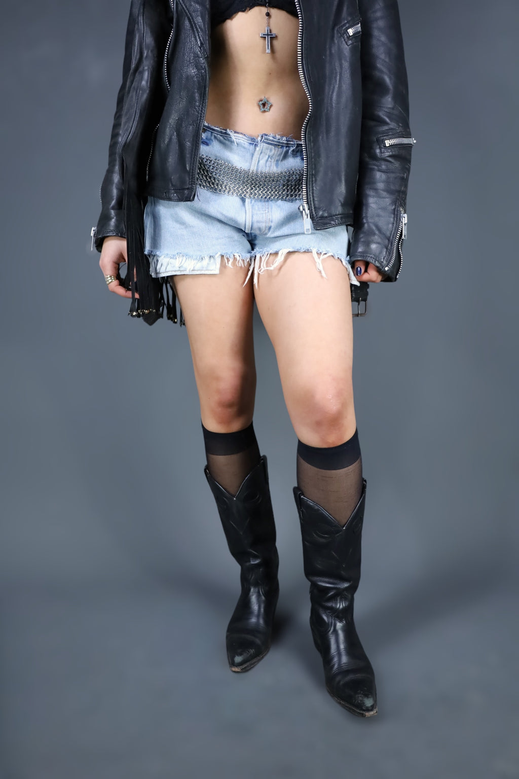 Short en jean effiloché