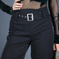 Pantalon flare noir ceinture intégrée