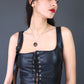 Corset noir en similicuir