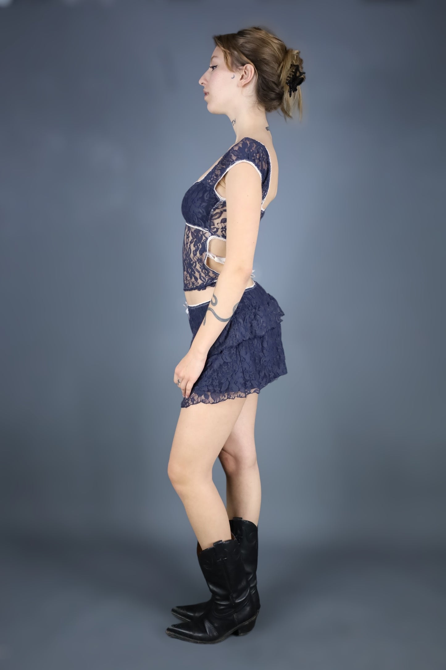 Ensemble top babydoll + jupe Marie