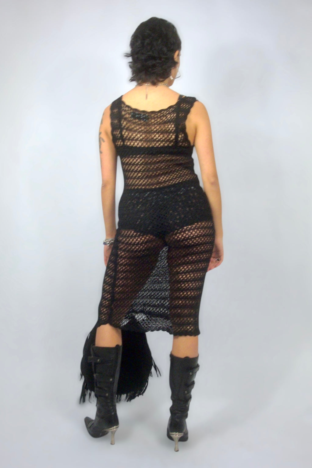 Robe en maille noire