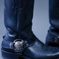 Bottes de biker en cuir noir New Rock