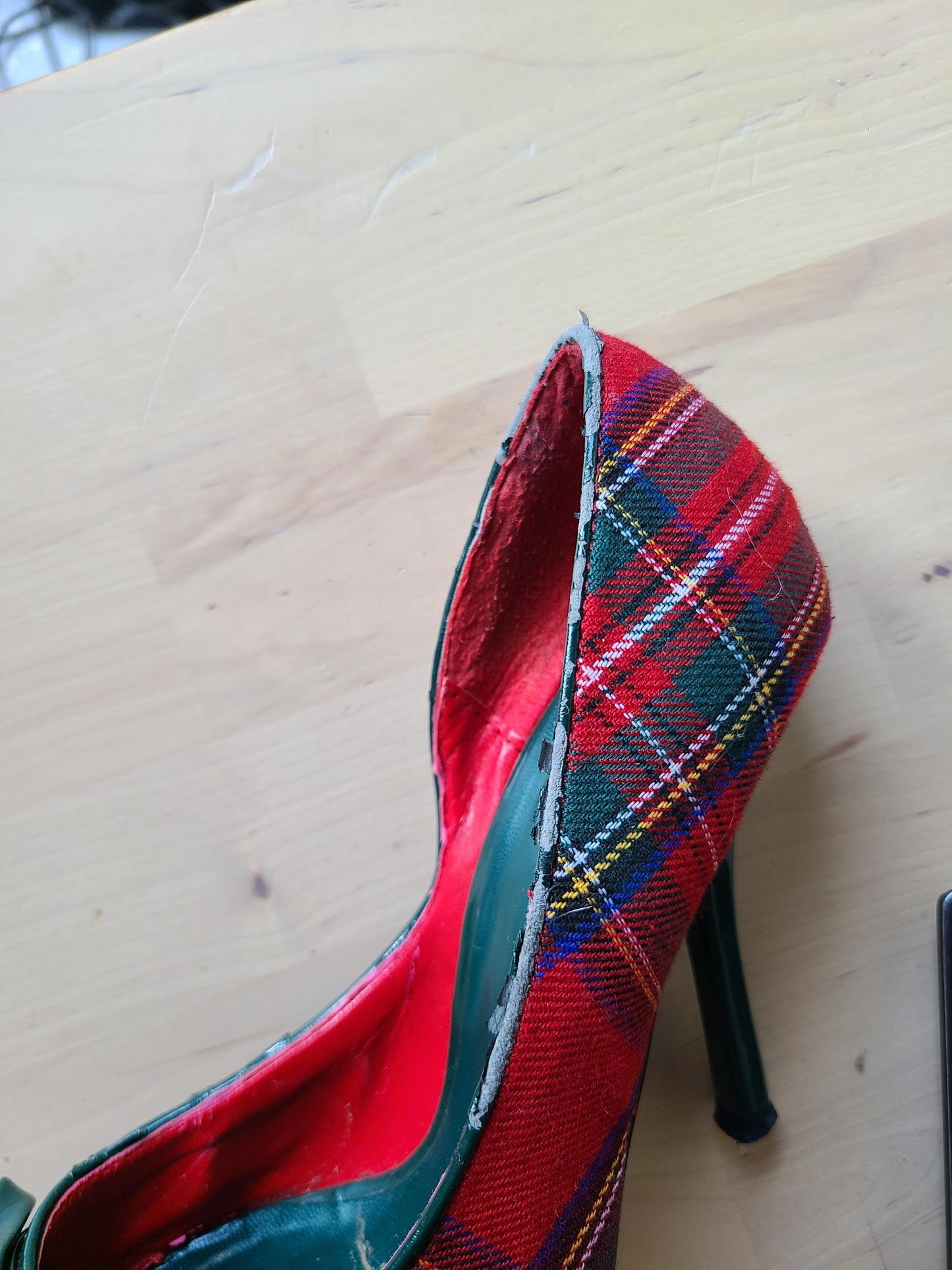 Escarpin à bout pointu tartan