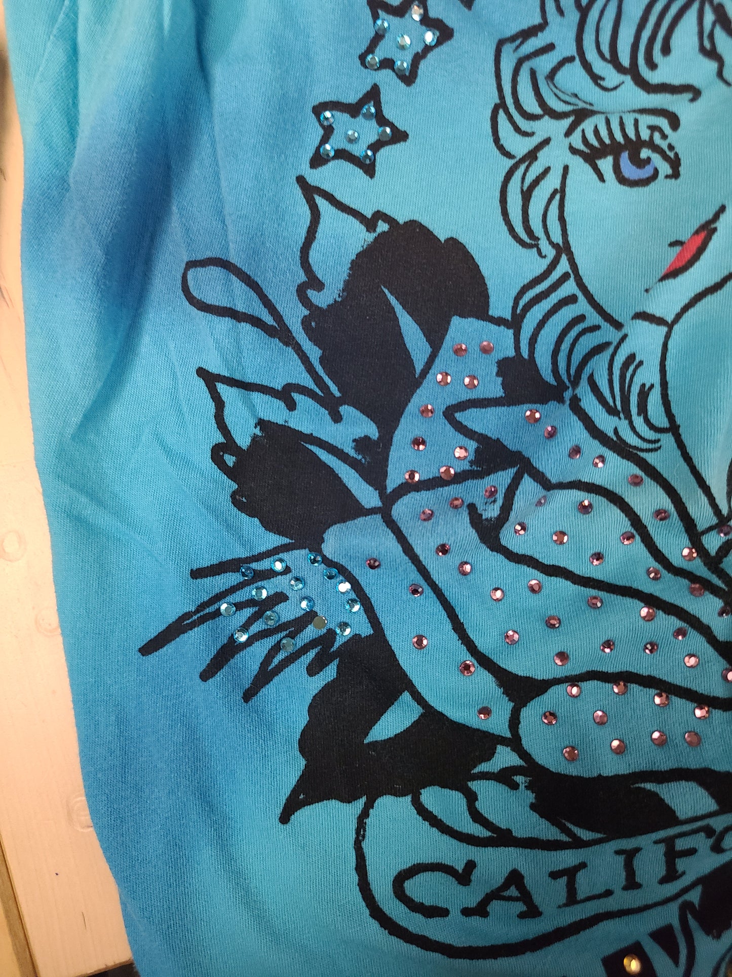 T-shirt bleu Ed Hardy