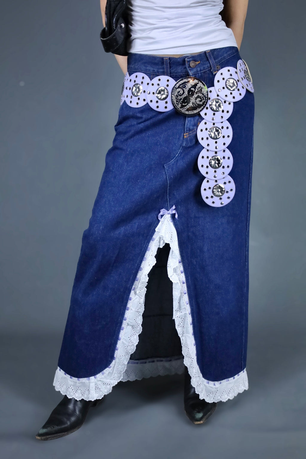 Ceinture à disques lilas