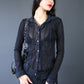 Chemise noire en mesh