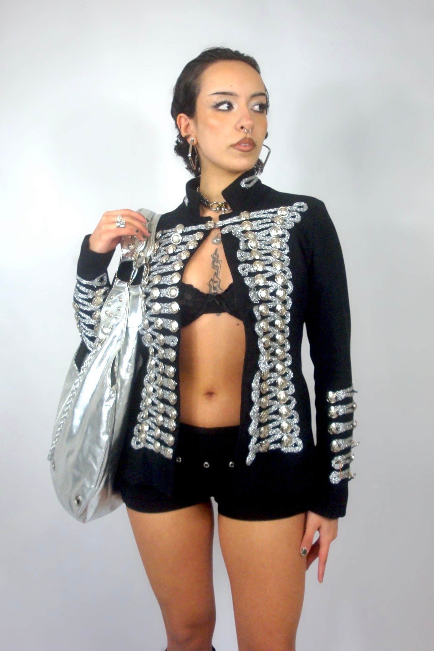 Veste officer argenté