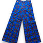 Pantalon baggy tartan bleu deadstock